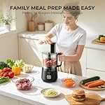 Sangcon 400W 4-Cup Mini Food Processor, Chop, Whip, Slice & Shred - Image 2
