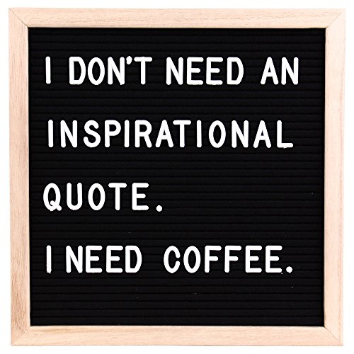 Felter Board 30CM Negra con Letras Blancas. Tablero DE Fieltro