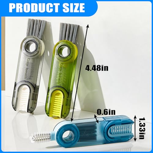 Image of Cup Lid Gap Cleaning Brush 3PCS Bottle Brushes 3 in 1 Cup Lid Gap Cleaner Crevice Cleaning Brush Home Kitchen Crevice Cleaning Tools (3PCS Style 4)