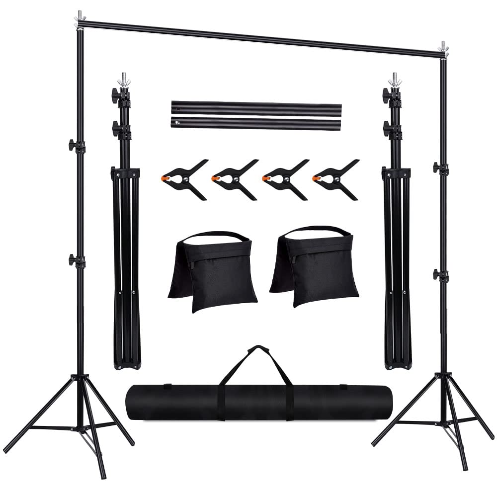 3m * 2 m Soporte de Telón de Fondo Ajustable, Kit de Sistema de Soporte de Fondo, Sistema de Soporte de Fondo, Soporte de Fondo, Sistema de Soporte de Telón de Fondo Fotográfico