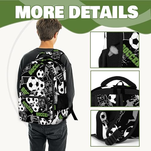 Soccer Backpack for Boys,Kids Large Capacity Soccer Backpack for School Travel Outdoor 16.5inch3