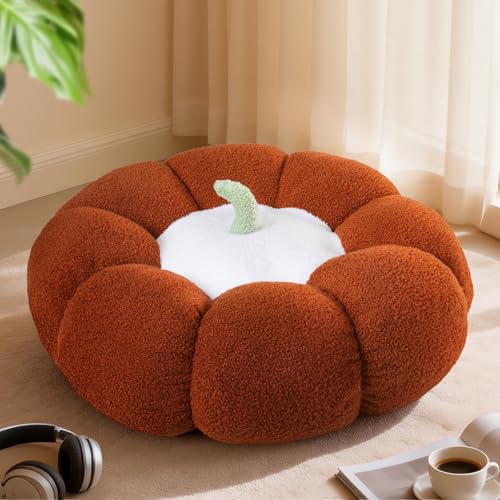 24 Inch Pumpkin Floor Cushion – Large Plush...