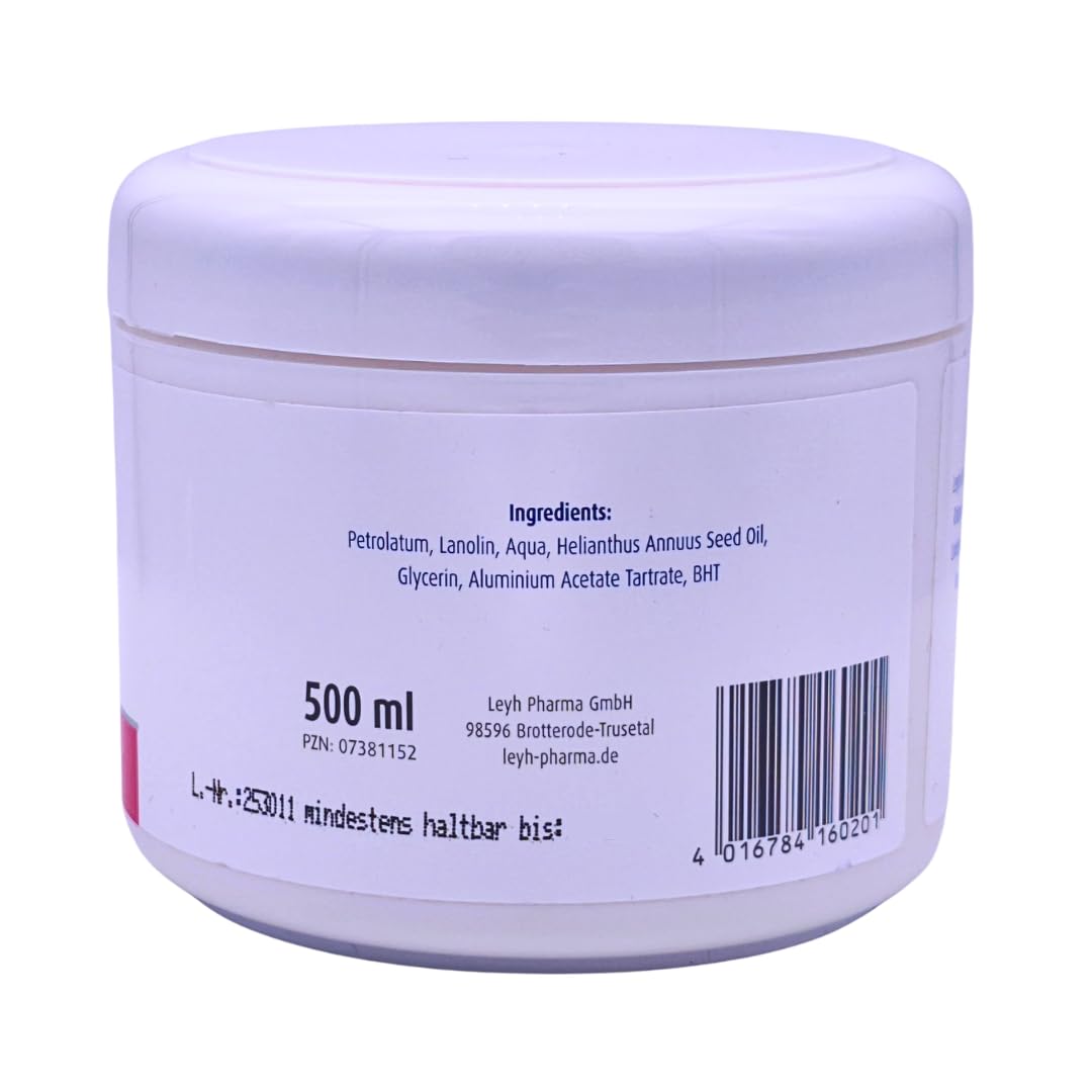 ELASAN Leyhs Babysalbe 3x 500 ml I Pflegende Hautsalbe für empfindliche Babyhaut im Windelbereich I Ohne Zink & Duftstoffe I Milde Pflegeformel mit Tonerde I Spar-Set plus Pharma Perle give-away (3x)