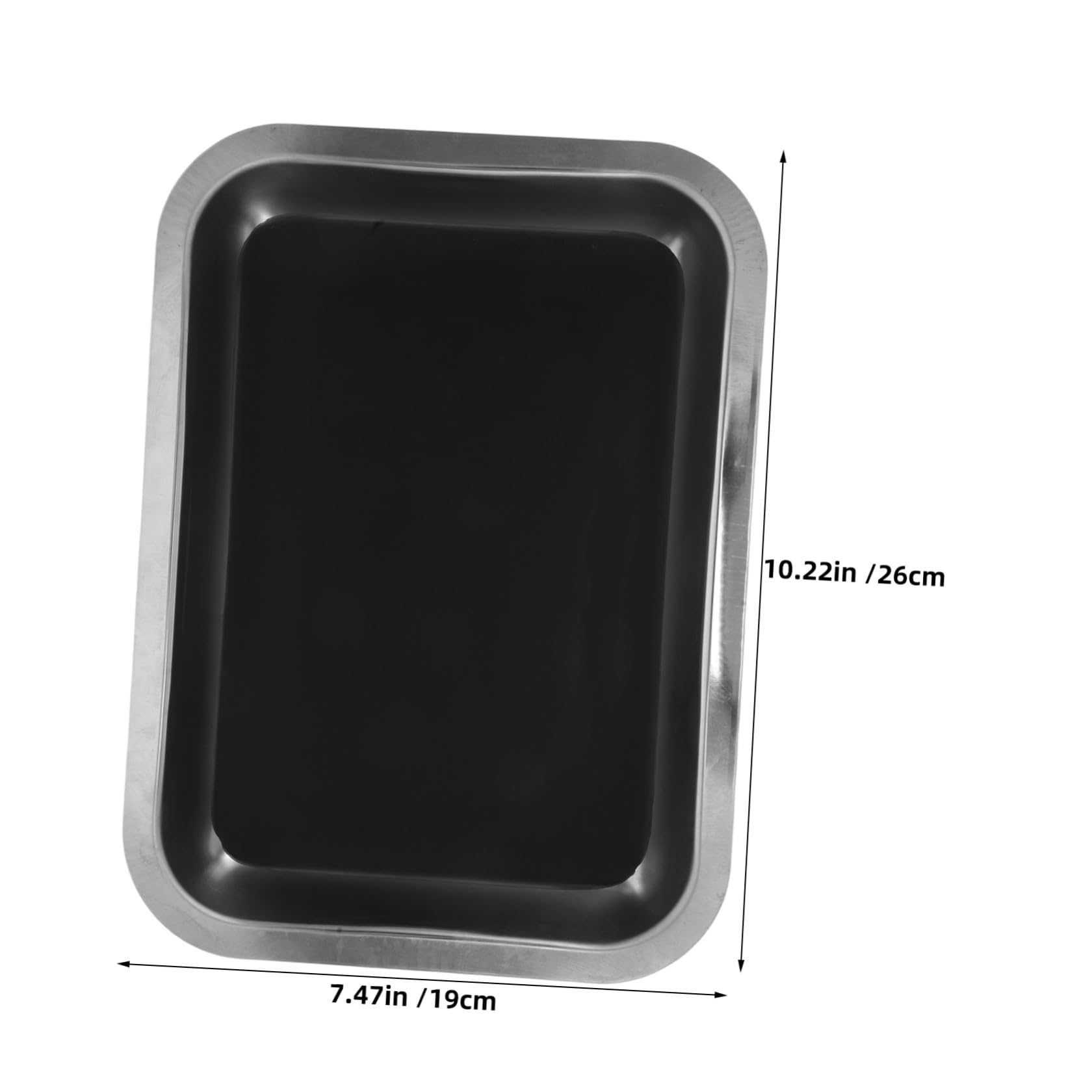 4 Pezzi Vassoio da Dissezione in Acciaio Inox, Set da 4, Argento