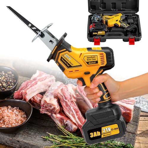 Newhai Cordless Electric Bone Saw 600W Handheld Butcher Tool with 5 Blades