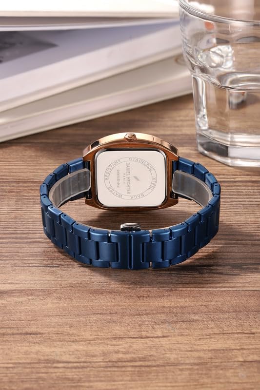 Image of Daniel Hechter Paris Bercy Collection Analog Quartz Watch for Men with Square Dial, Day-Date Display, Crystal Hour Markers and Stainless Steel Strap - DHM1053