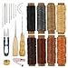 Juego de Herramientas de Costura de Cuero CHIFOOM 22pcs Hilo Artesanal de Cuero para DIY Craft de Costura Encerado Carrete Tijeras Cinta Aguja Zapatos de Cuero Abrigo de Piel Sofá de Cuero