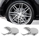 Melakee Car Wheel Center Caps Cover Kit Outer 58mm 2.28 inches Inner 54mm 2.12 inches Snap-in Universal Plastic Wheel Hub Covers Decor Kit Cars Rims Center Hub Cover Caps Accessories, 4PCS Silver