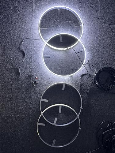 4PCS 17.5 inch 3-Row Amber/White Double Pure Color Switchback Turn Signal Fuction with Remote/Switch Wire Controller Led Wheel Well Lights Wheel Kit for Truck Car Offroad - Image 6