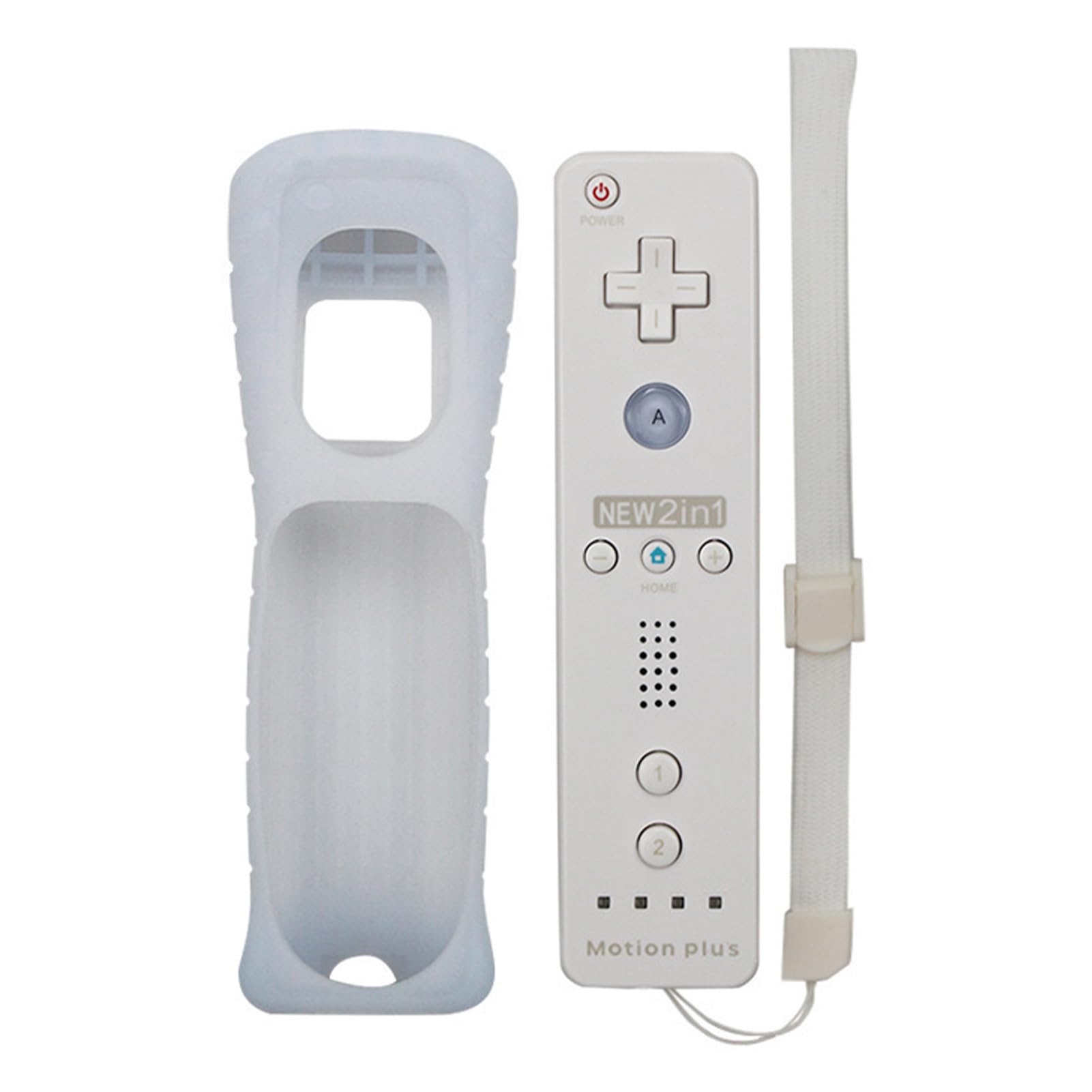 Comodo Gamepad Wireless per Materiali compatibili con Telecomando Copertura in Silicone Wii Controller remoto in Gel di silice per Wii Feel Good, Bianco