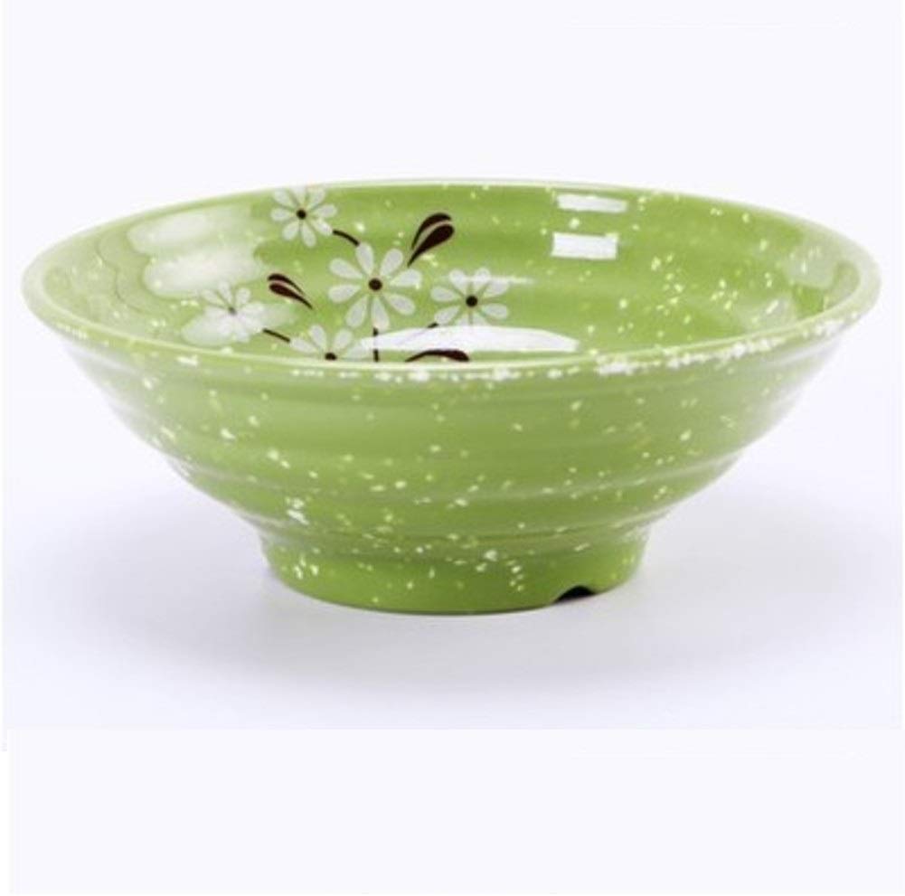 Genérico Tazón Grande de plástico para Servir, tazón para Mezclar Sopa Ramen, tazón de melamina, tazón de Porcelana Japonesa de imitación para Servir bocadillos, Cereales y Fideos.