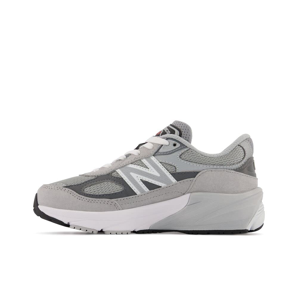 New Balance Baby Boys 990 V6 Lace-up Sneaker, Grey/Silver, 1 Infant