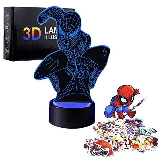 Regalo para niños y niñas, luz nocturna 3D con 7 juguetes de colores para niños de 8 a 12 años, lámpara 3D, regalo de cumpleaños de 7 a 8 a 9 a 10 niños