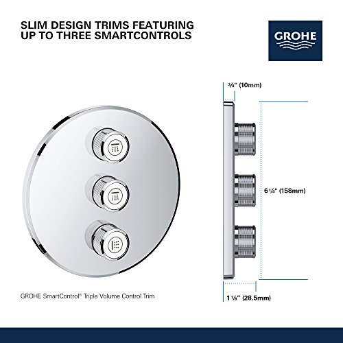 Grifo de control de volumen triple GROHE 29122EN0 para ducha, acabado níquel cepillado miniatura 3