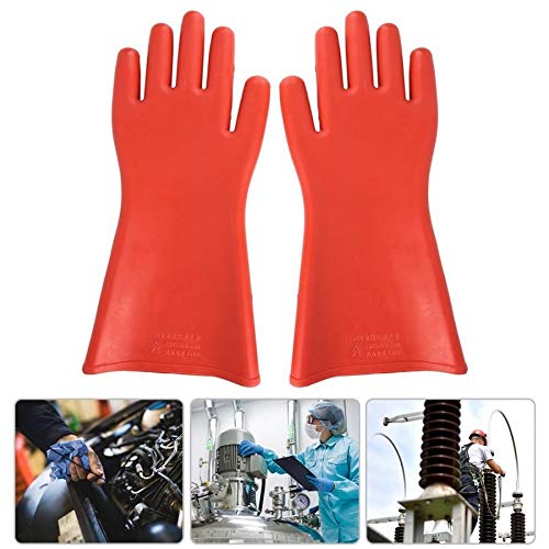 Gants de Travail résistant à l'usure Gants d'isolation Anti-électriques du Travail de sécurité prévention de fuites Gants en Caoutchouc Gant électricien Isolant