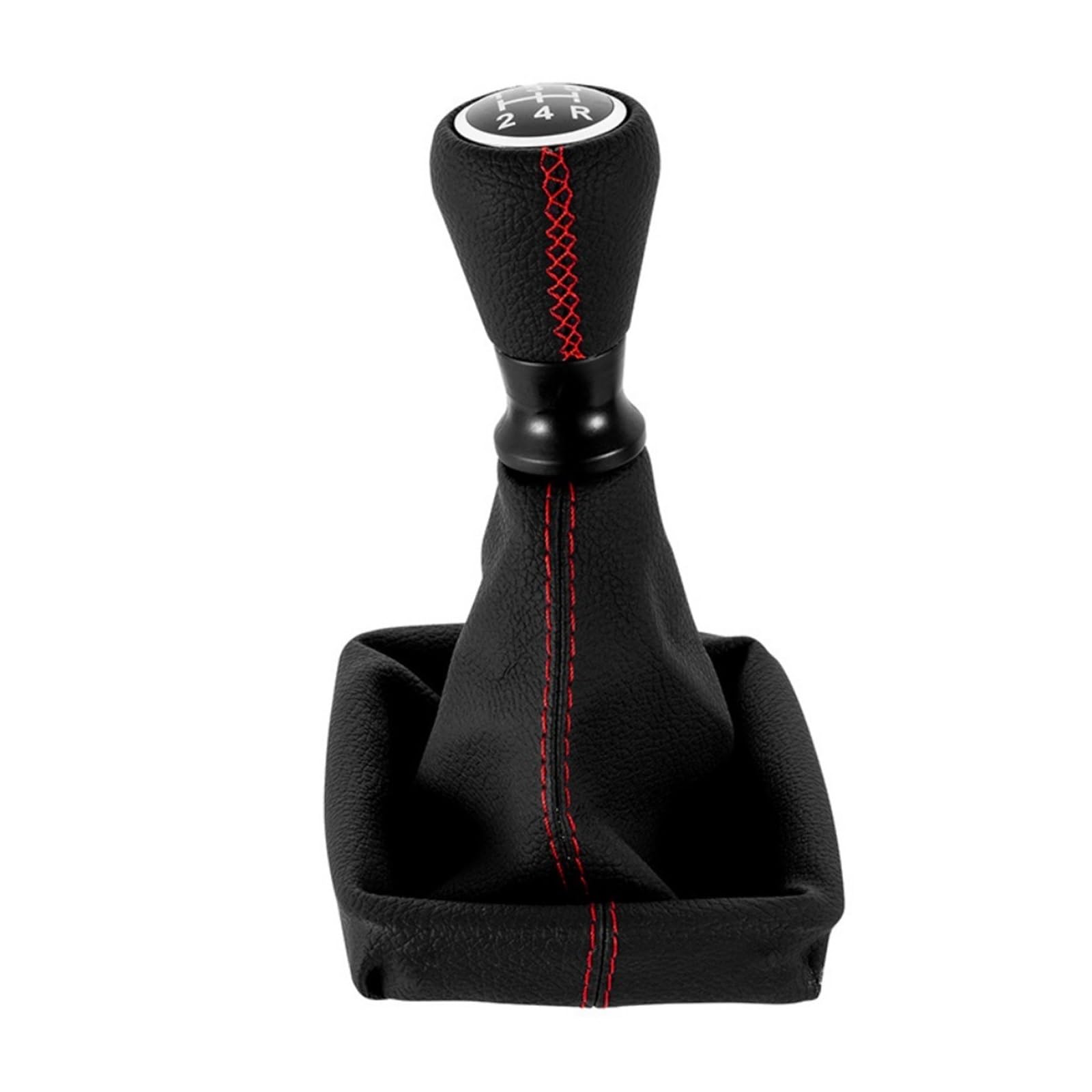 Glblpexelr Red Gear Shift Knob For Peugeot 206 406 Leather/Abs Upgrade