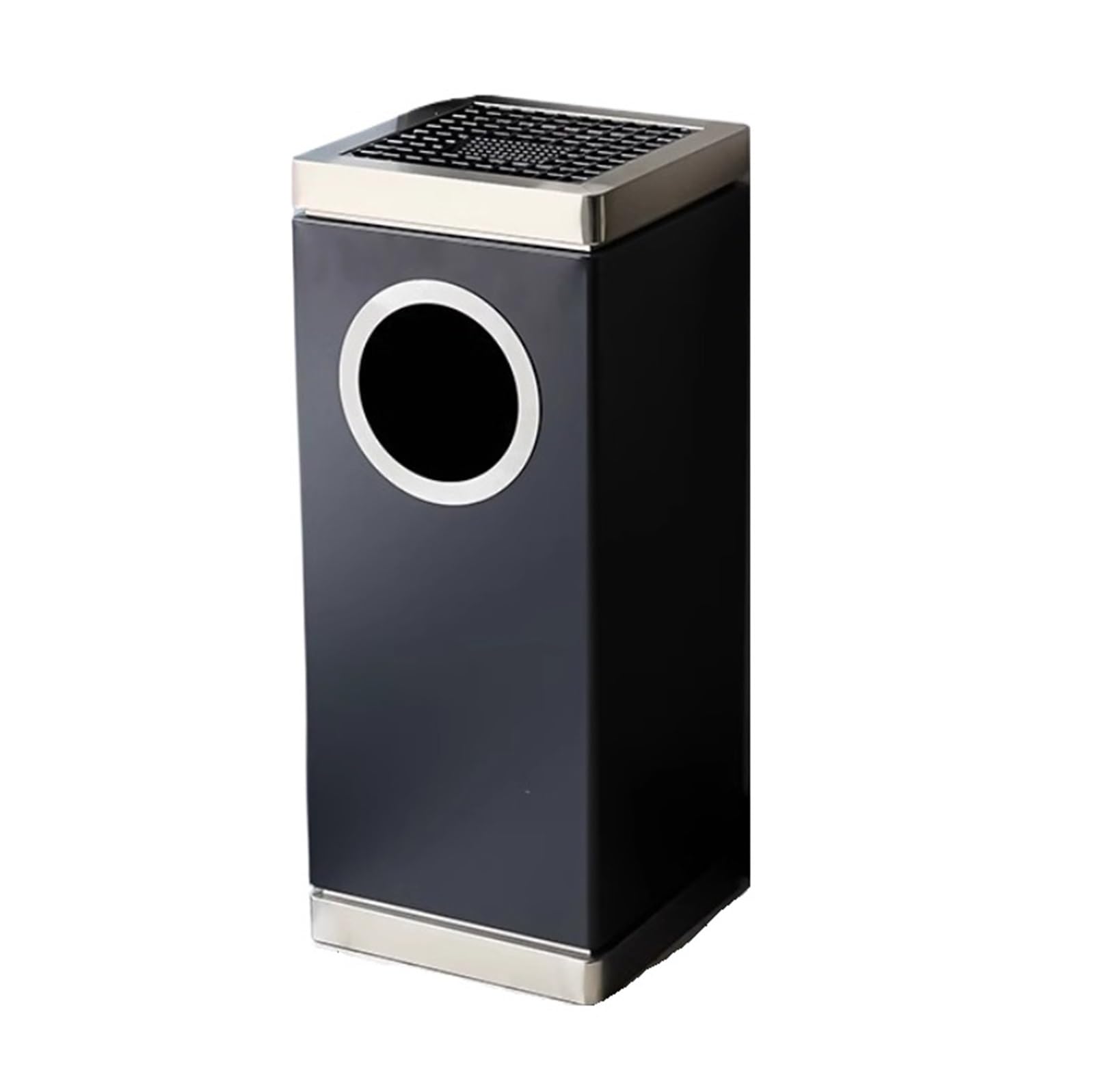 Bidone Raccolta Pattumiere for Esterni Pattumiere Verticali for Hall Pattumiere con Serratura Posacenere da Pavimento Pattumiera(Black)