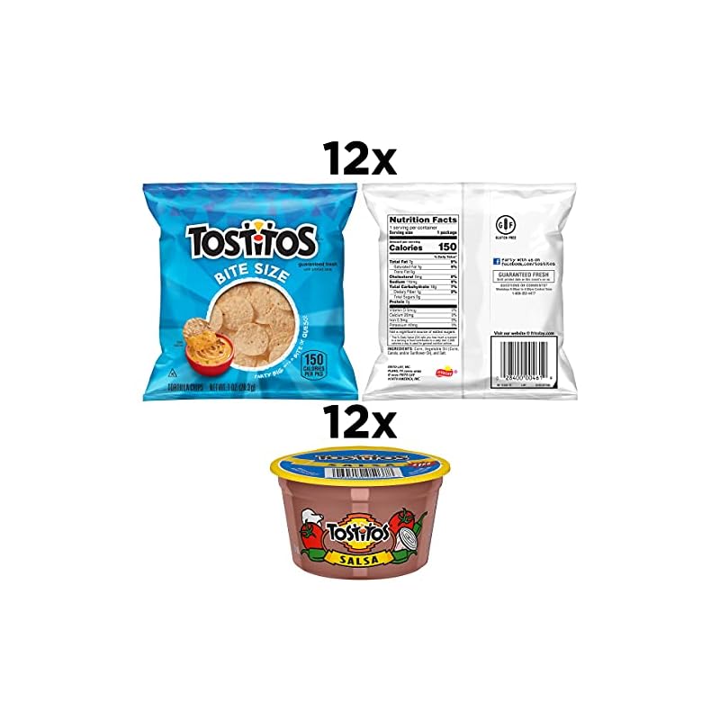 Tostitos Bite Size Rounds & Salsa Dip Cups Variety Pack ...