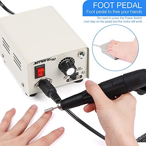 Strong 90 65W 35000RPM Máquina profesional eléctrica para manicura miniatura 4