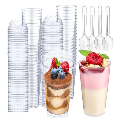La Mejor Selección de Vasos para gelatina los 5 más buscados. 45 50 Vasitos para Postres de 3 onzas,Vasos para Postres con Tapa,Vasos para Postres Redondo,Cucharas de Tazas de Postre Redondo,con Tapas y Cucharas para Fiestas,...