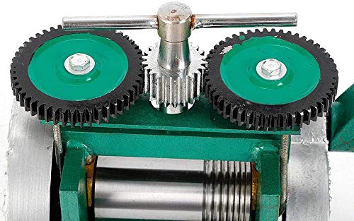 Manual Rolling Mill Machine - 3" Roller Manual Combination Rolling Mill Flatten Machine - Jewelry DIY Tool & Equipments Gear Ratio 1:6 for DIY Jewelers Craft professional (Roll presser: 85mm) - Thumbnail 4