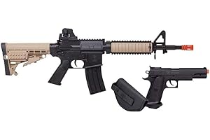 Game Face GFR37PKT Warrior Protection Spring-Powered Airsoft Rifle and Pistol Kit: Your...