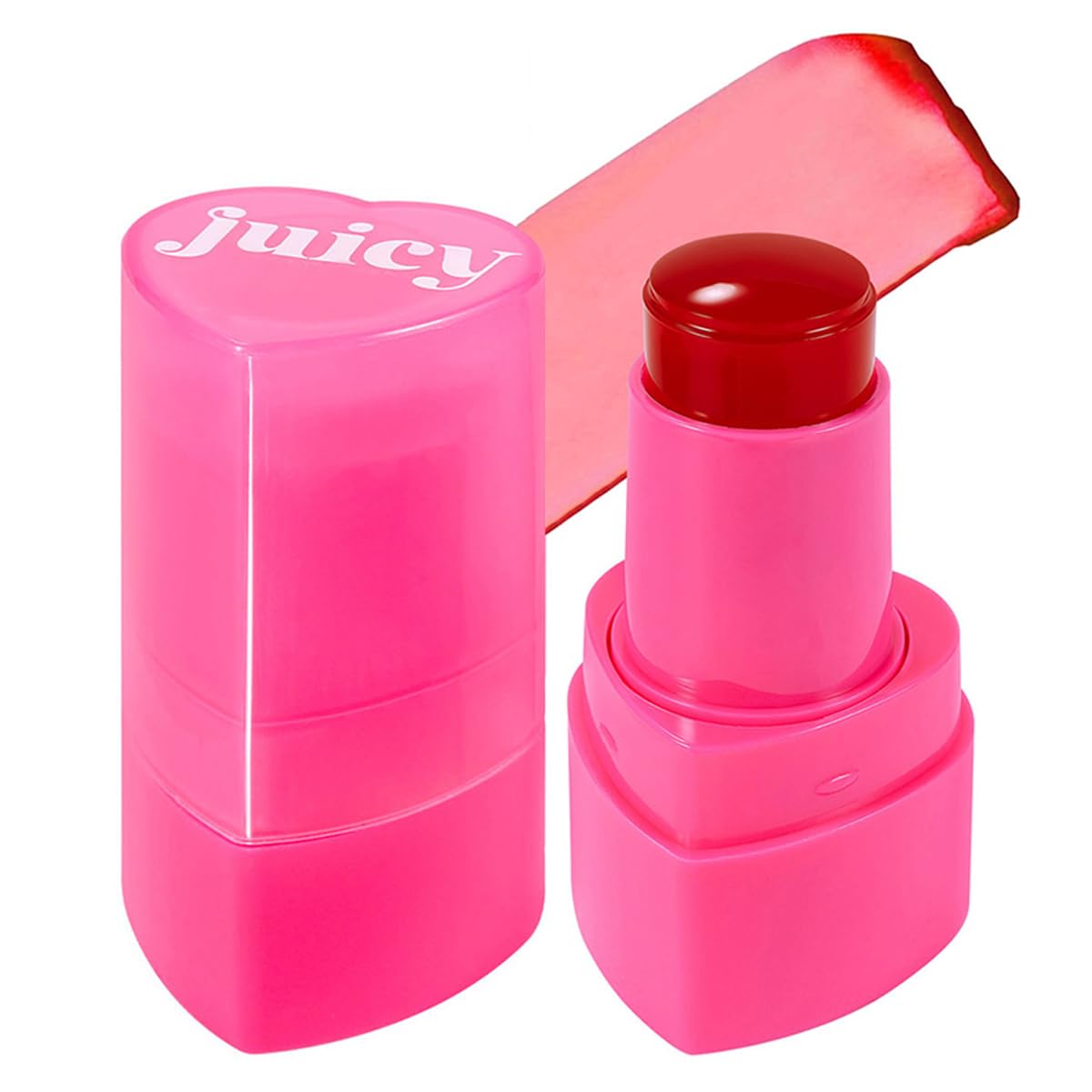 5 Colors Hydrating Lip & Cheek Tint, Long-Lasting Jelly Blush Stick with Cooling Effect, Watercolor-Like Finish (# 01) # 01 0.32 Fl Oz (Pack of 1)