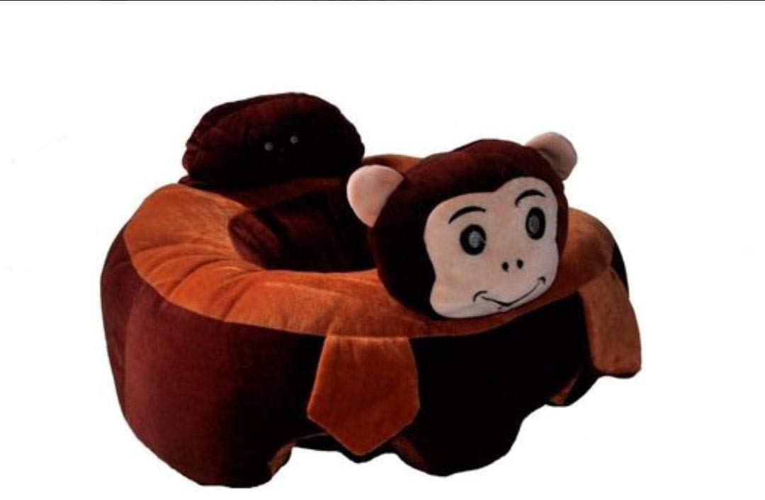 Maysha Cute Monkey Shape Soft Cotton Baby Supporter/Face Supporter Sitting Cushion Chair for Baby(Pink)