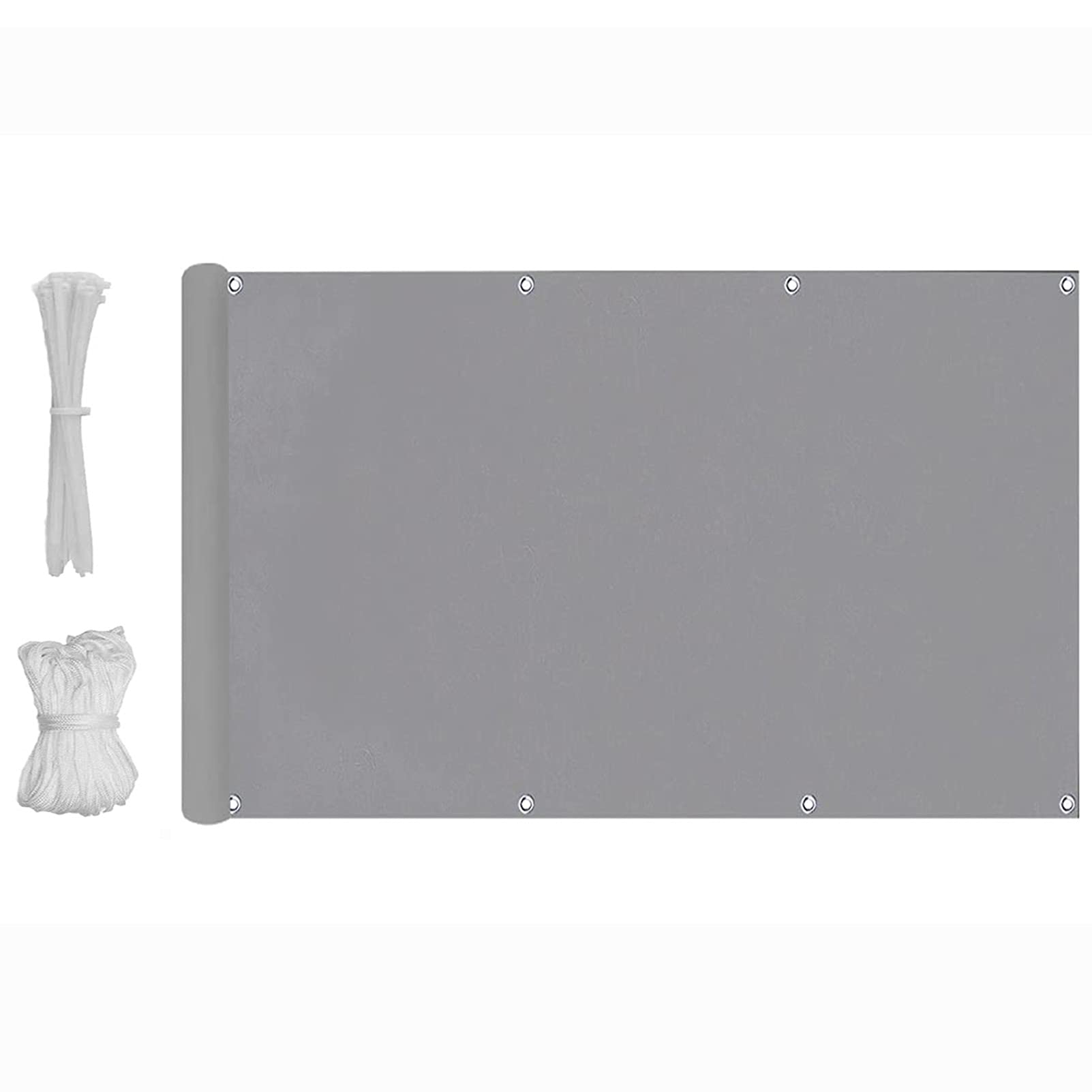 Osłona przeciwwiatrowa na patio 90 cm x 1000 cm z ochroną UV i odpornością na warunki atmosferyczne, osłona balkonowa z opaskami na zamek błyskawiczny, trwała i odporna na słońce ochrona prywatności