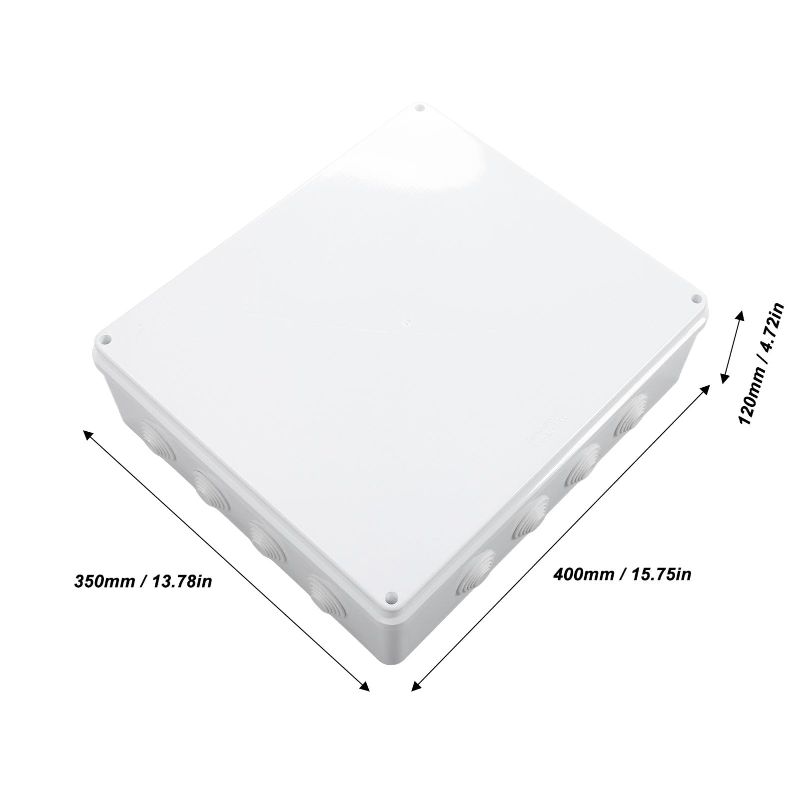 YWBL-WH Caja de Conexiones Eléctricas Caja Eléctrica de Plástico ABS 400 X 350 X 120 Mm IP65 Cubierta Preperforada Resistente a Impactos para Conexiones de Equipos de Cableado Residencial en