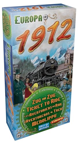 Days of Wonder, Ticket to Ride Europa 1912 Board Game Expansion, Ages 8, For 2 to 5 Players