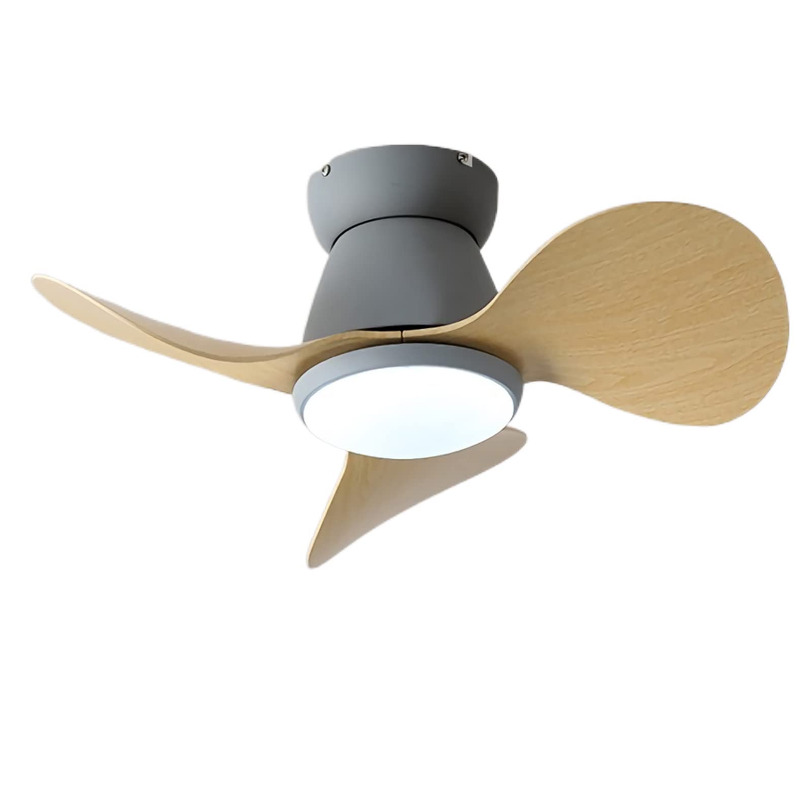 SXDMOUBK 60cm Grey Ceiling Fan Chandelier with Remote Reversible Dimmable & Quiet Light Fixture for Kids' Bedroom Stylish Pendant Lighting Modern Design