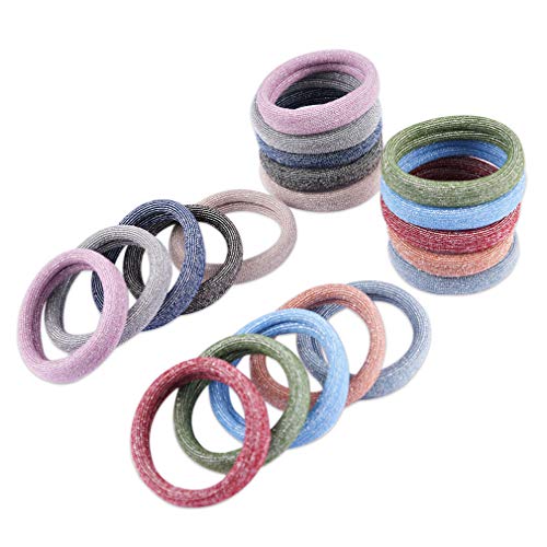 SEIKEA Thick Ponytail Holder for Grils Seamless Hair Elastic Ties Women Boutique Hair Band Cloth Nylon Fabric