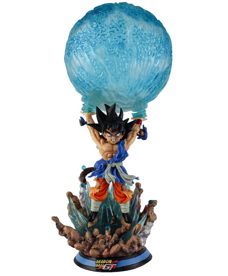 Trunkin DBZ GT Goku Spirit Bomb Action Figure 50cm Statue Anime Figurine Dolls Collectible Model Toys for Children Christmas Decoration Gifts Boy