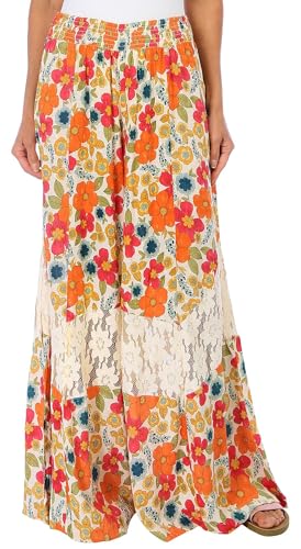 Angie Women's Wide Leg Pants with Self Tie at Waist