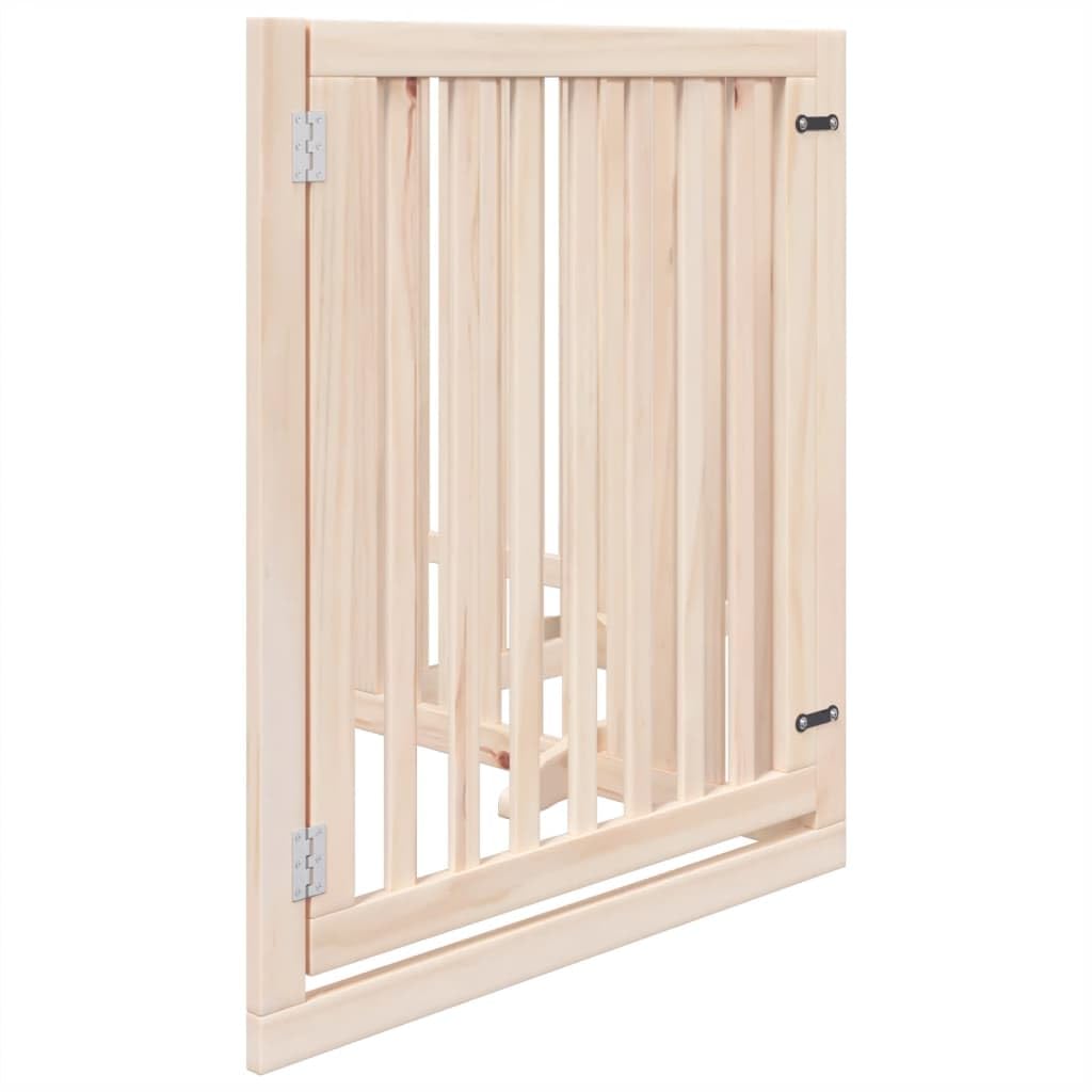 Puerta plegable para perros de madera de álamo de 320 cm, independiente, plegable, ideal como barrera para casa, apartamento, jardín, protección y seguridad para cachorros y perros