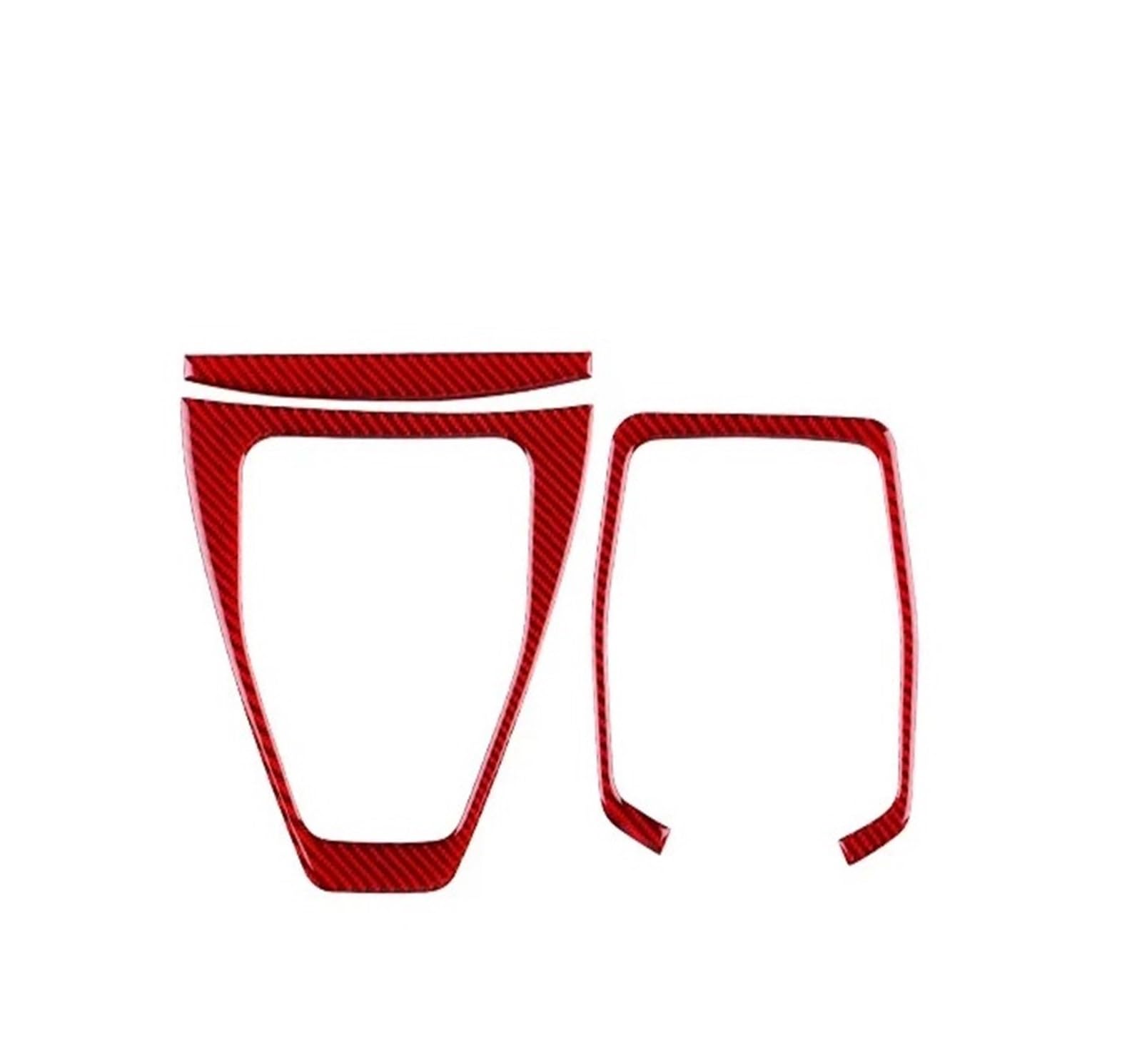 Car Interior Moulding Trim for Mustang GT 2024 2025 Real Soft Carbon Fiber Sticker LHD RHD Car Gear Shift Panel Interior Accessories Interior Accessories(for Manual Red)