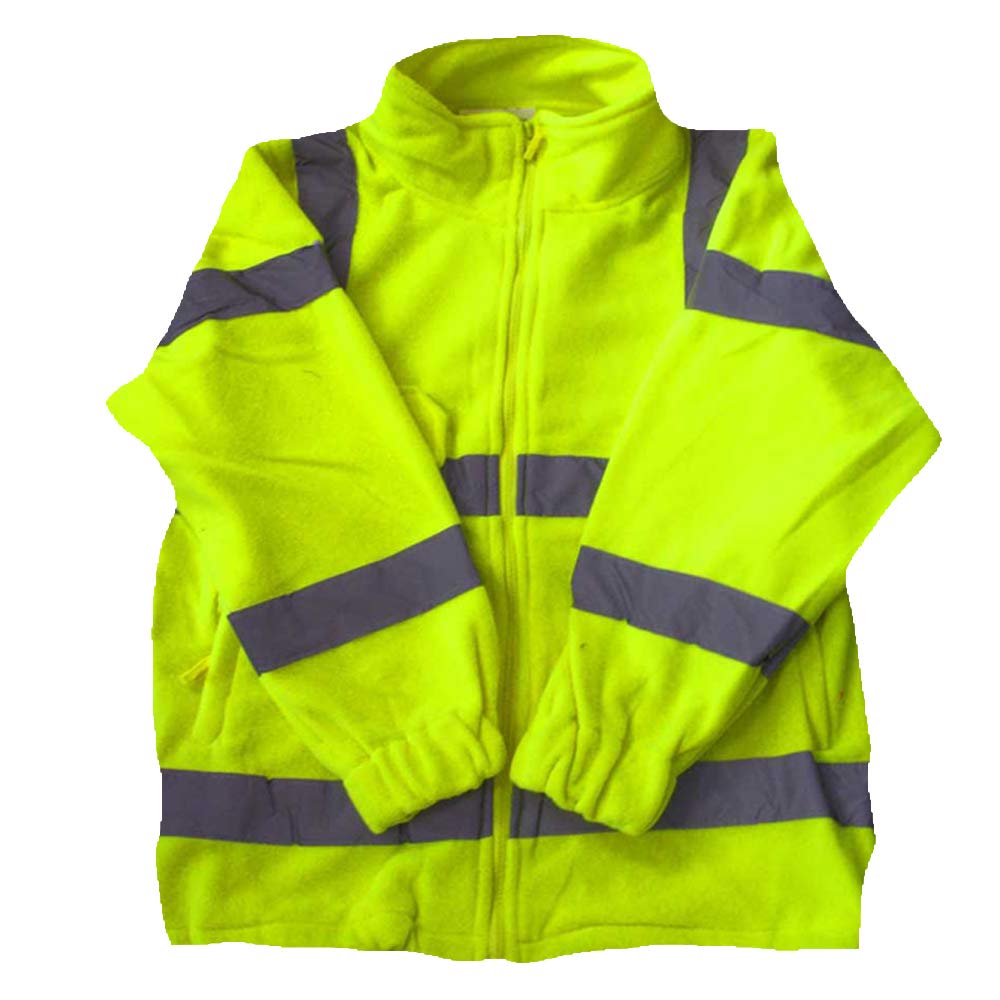 Yellow Hi Vis Fleece Jacket, Conforms to EN20471 Class 3 High Visibility, By Brook Hi Vis, XLarge