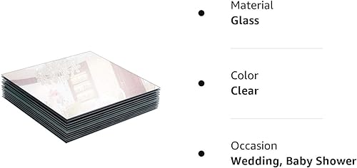 Miniatura 10 de Murrey Home Espejos de gimnasio de 8 pulgadas, espejo cuadrado montado en la pared, azulejos de espejo sin marco para pared, techo, bandeja de