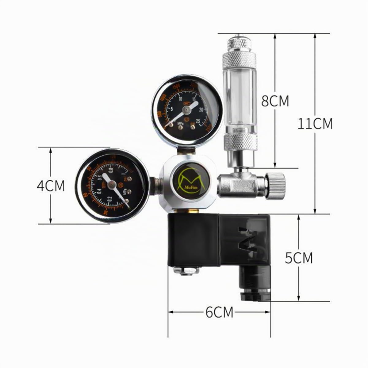 Regolatore di CO2 per acquario regolatore di CO2 a doppio calibro con valvole trimmer valvole solenoide contatori di bolle - W21.8