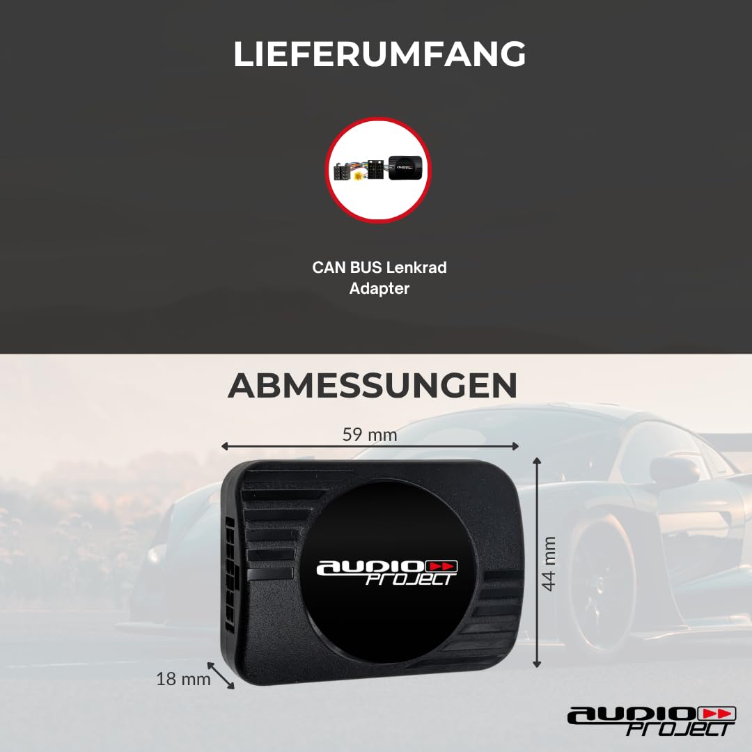 Audioproject A400.1-25 - CAN Bus Adapter Basis Lenkradfernbedienung für Renault Clio Megane Scenic Modus Trafic Master Kangoo ab 2004 Nissan Primastar ab 2008