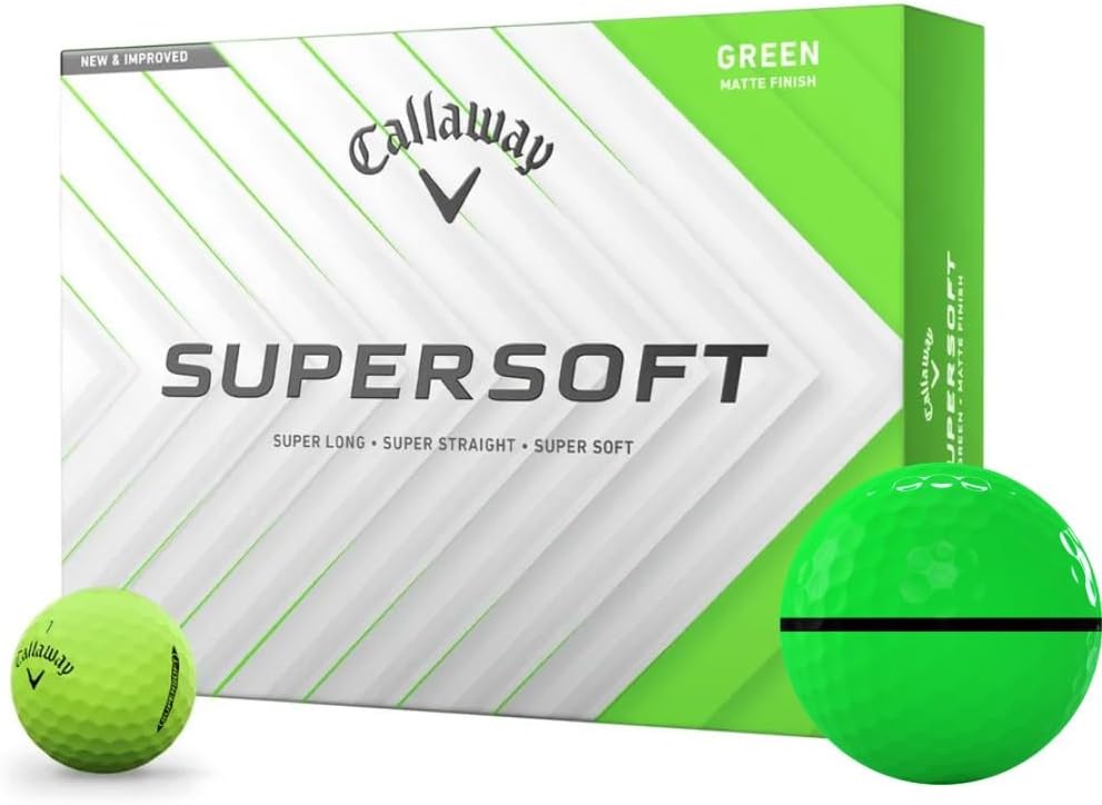 Callaway Golf Supersoft Matte Green AlignXL Golf Balls - 2025 Model