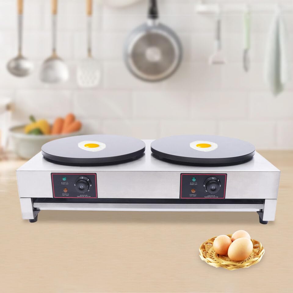 Xuthusman Commercial Dual-head Electric Crepe Maker Machine,16