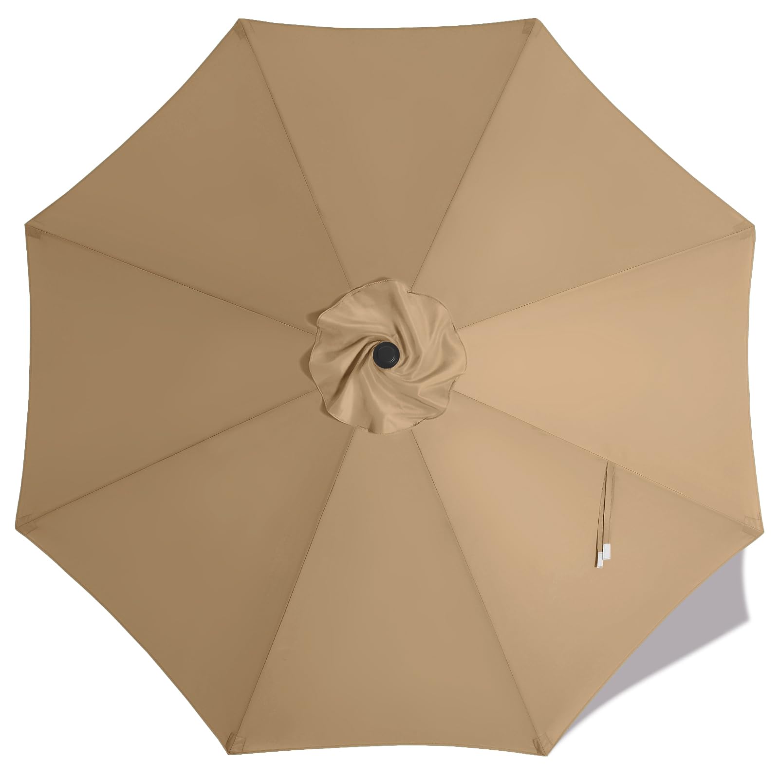 MASTERCANOPY Patio Umbrella 9 ft Replacement Canopy for 8 Ribs-Khaki Canopy Only