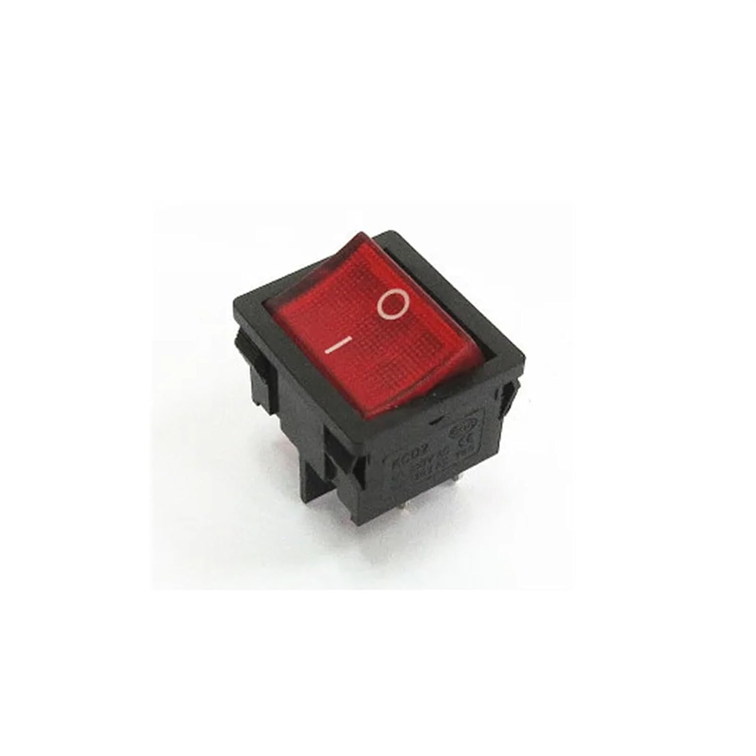 10PCS Ship type power switch 2-bit 3-bit button on-ON on-off-ON LED red and green 4PIN 6PIN KCD5(KCD5 2D 4PIN-03)