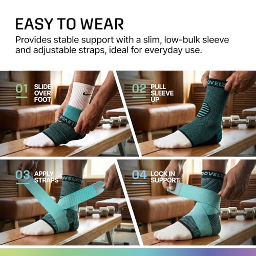 Image of Modvel Foot & Ankle Brace Socks with Adjustable Support Strap - Compression Sleeve for Sprained Ankle, Plantar Fasciitis Relief Tendonitis & Arthritis, Stabilizing Foot & Ankle Support for Women & Men