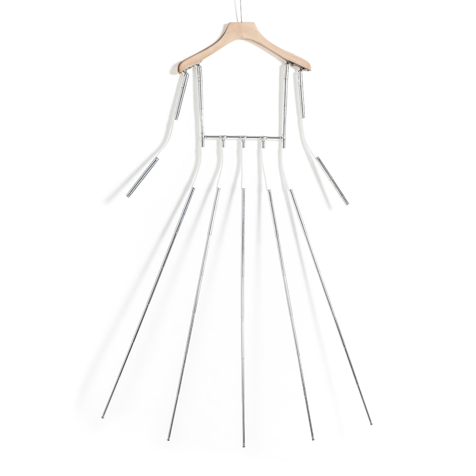 HCZKIUJY Mannequin Clothing Model Women's Clothing Model Hanger Adjustable Telescopic Mannequin Hanger for Clothes Display, Full Body Mannequin with Swingable Five Rods