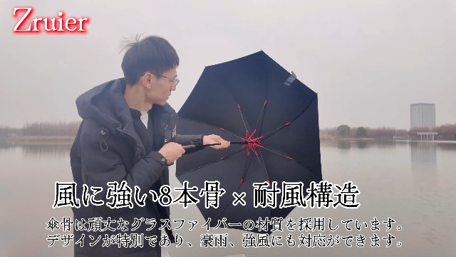 Amazon | Zruier 傘 メンズ 長傘 【2026昇級版超軽量482g・耐風・豪雨