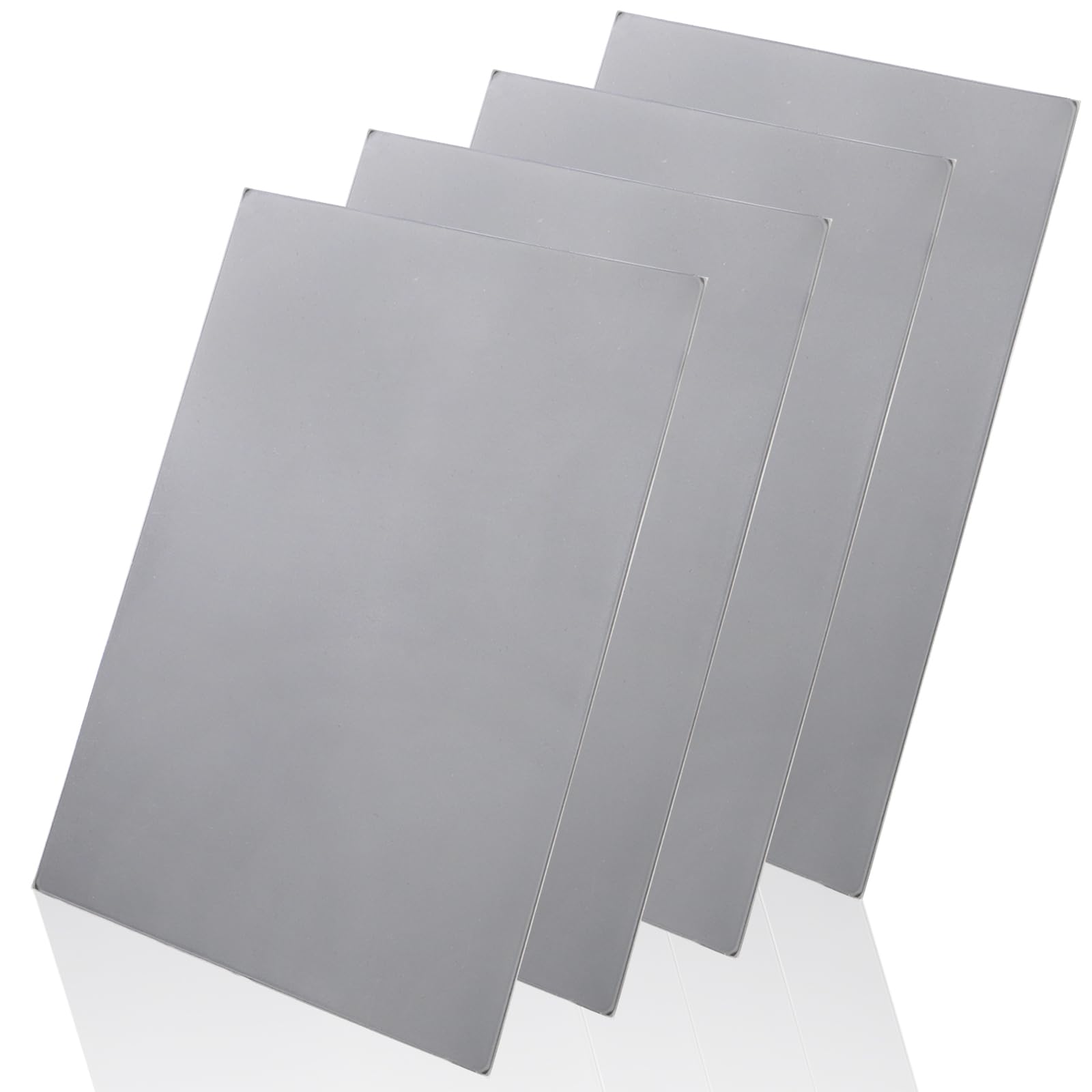 Tlence Gummi-Stempelbögen, 2,3 mm, A4-Größe, weiche Gummimatten, hellgraue Gummi-Pads für Graviermaschinen-Schneider, Laser-Gummi-Schnitzblöcke, Material zur Herstellung individueller Stempel, 4 Stück