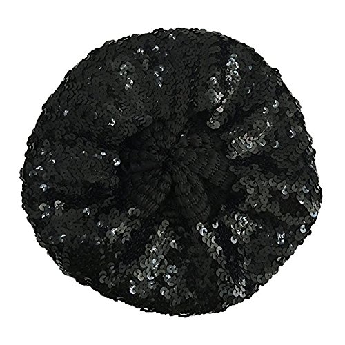 Gorro tipo boina con lentejuelas brillantes para fiesta miniatura 3
